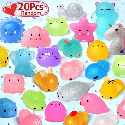 50-5PCS Kawaii Squishies Mochi Anima Squishy Toys For  Antistress Ball Squeeze Party Favors Stress Relief Toys For Birthday