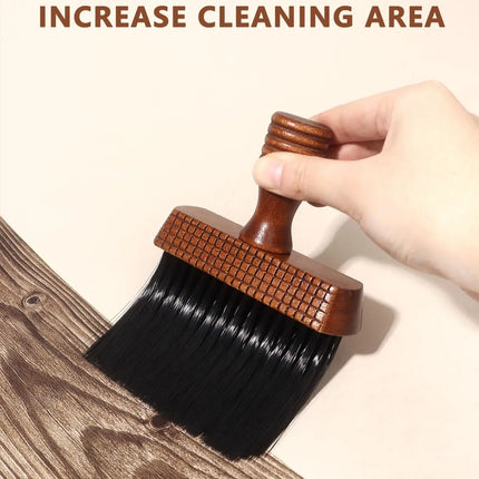 1pc salon hair wooden handle brush, hair styling tool, neck cleaning, facial dust removal,special for real hair wigs
