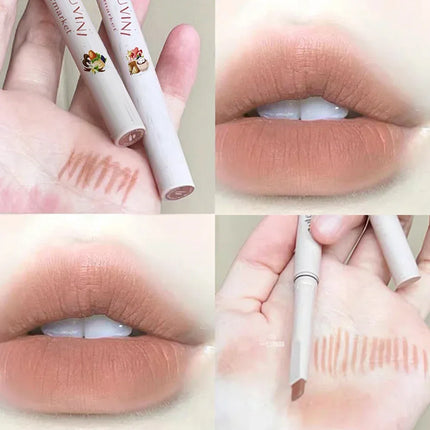 Milk Matte Smooth Lip Liner Pen Makeup Waterproof Lasting Contouring 3D Lips Lip Stick Pencil Nude Pink Lip Tint Lips Cosmetic