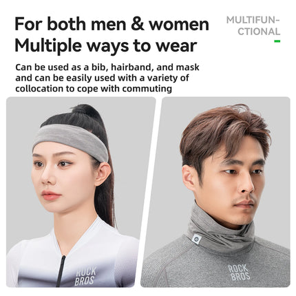 ROCKBROS Windproof Fleece Neck Warmer Winter Scarf Tencel Wool Bandana Mask Snowboard Skiing Outdoor Scarf Balaclava Unisex