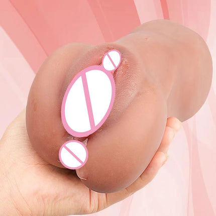 Male Masturbators 3D Real Rubber Vagina Sex Toys Artificial Vaginal 2 in 1 Pocket Pussy Mini Sex Doll Adult Supplies for Men