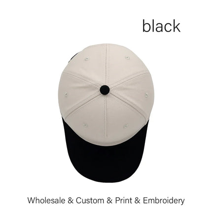 SLECKTON Custom Logo Baseball Caps for Men and Women Logo Embroidery Print Fashion Splicing Cotton Hat Adult Sun Hat Wholesale