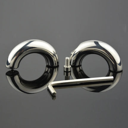 Male Metal Cockring Clamp Chastity Cage Screw Penis Ring Bondage Scrotum Dick Stretcher Delay Ejaculation Adult Sex Toys For Men