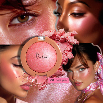 4 Color Highlighter Pearlescent Baked Brightening Blush Powder Cheek Tint Blusher Contour Highlighter Face Shadow Shimmer Rouge