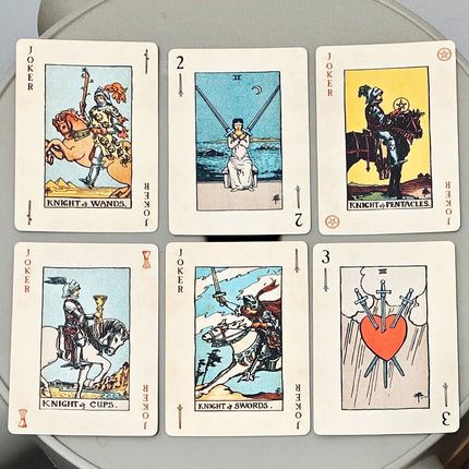 RWS Playing Card Deck:  9*6cm 78-Card Poker Deck Illustrated with RWS Images, Combines Tarot and Playing Cards, Double-embossed