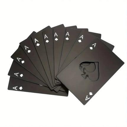 10pcs Poker Card Bottle Opener Ace Of Spades Home Personalized Stainless Steel Credit Card Bottle Opener Card Portable Bar Tool