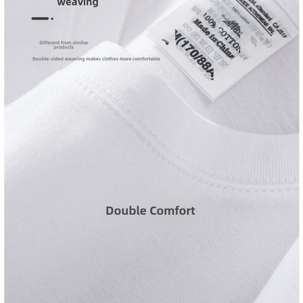 Summer Cotton Heavy Duty 300g American Pure Cotton Short-Sleeve T-shirt Men's Casual Base Top Oversized T-Shirt