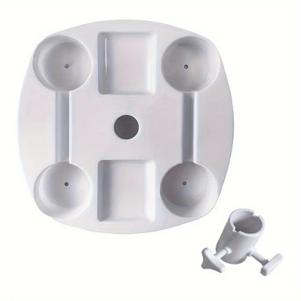 CYBeach Umbrella Umbrella Tray, with 4 Cup Holders and 4 Snack Grids, Suitable for Beaches, Terraces, Gardens and Swimming Pools