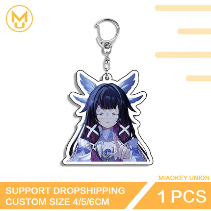 Genshin Impact Kawaii Columbina Double Sided Acrylic Keyring High Quality Decorative Decorative Key Ring For Bags And Keys