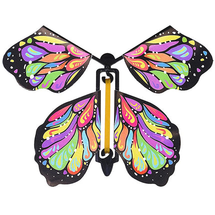 10 Magic Clockwork Flying Butterfly Surprise Box Explosive Box in Book Rubber Band Driven Magic Fairy Flying Toy Surprise Gift