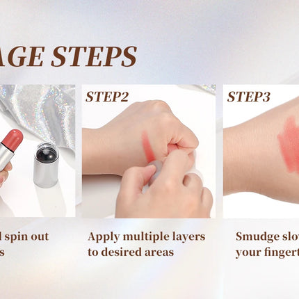 QIBEST Highlighting&Bronzer Stick Face Brightening Blusher Rouge Concealer Pen Long Lasting Highlight Contouring Blush Makeup
