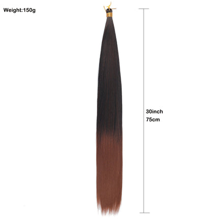 30inch Straight Hair Extensions 150g Bone Straight Braiding Hair Soft Synthetic Bundles Crochet Braids Hair Bundles for Braiding