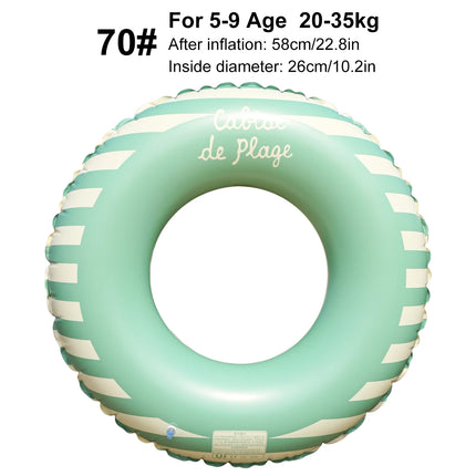 1PC Swimming Pool Floats for Adults, Inflatable Tubes With Simple Stripes, Cute Swim Rings, Floaties Water Toys for Beach