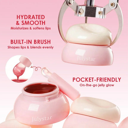 Little Round Jar Multi-Color Jelly Lip Balm for Lips and Cheeks Vibrant Colors Moisturizing and Nourishing Lip Nectar