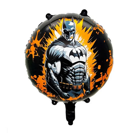 6pcs Cartoon Batman Superhero Baby Shower Boy Balloons Set Number Foil Balloons Children's Birthday Party Balloons Supplies