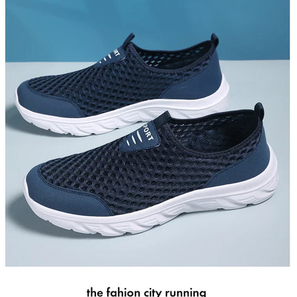 YRZL Lightweight Men Casual Shoes Breathable Slip on Male Casual Sneakers Anti-slip Men's Flats Outdoor Walking Shoes Size 39-46