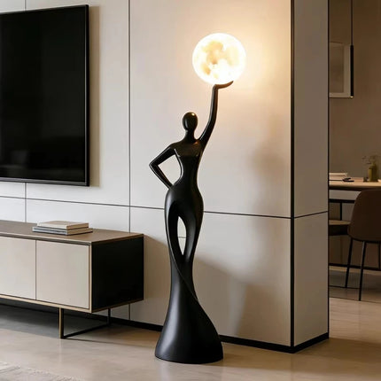 Large Figure Sculpture Art Ornament Creative Floor Lamp Modern Light Luxury Home Living Room Soft Decoration High-end Gifts