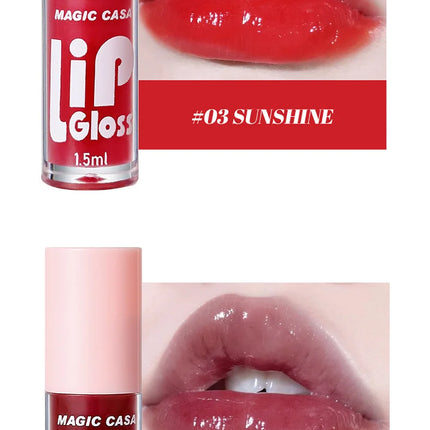 6pcs Set Small Bottle Hydrating Jelly Lip Oil Long Lasting Moisturizing Shimmer Gloss Smooth Care Non Sticky
