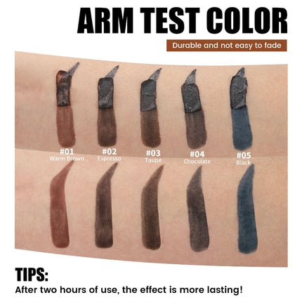 5 Colors Peel Off Eyebrow Gel Semi Permanent Brow Tint Waterproof Lasting Tattoo Peel Off Eyebrow Gel Tint Natural Brows Makeup