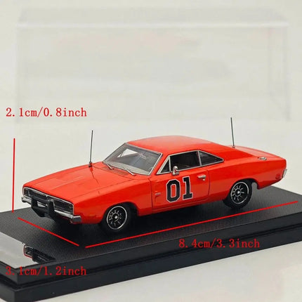Mini Forge 1:64 for Charger General Lee R/T 1969 & 1600 HP Twin-Turbo LS Diecast Model Car Miniature Collection Auto Gift