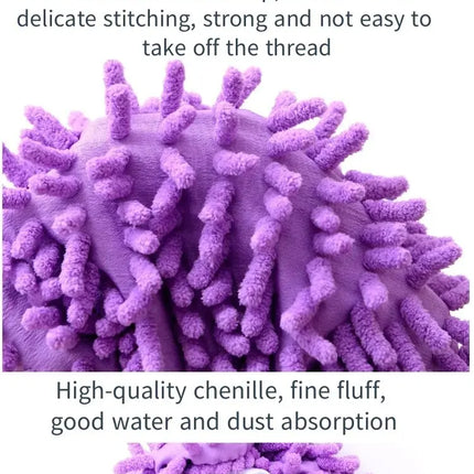 2pcs Dust Cleaner Grazing Slippers House Bathroom Floor Cleaning Mop Slipper Lazy Shoes Cover Chenille Duster Cloth