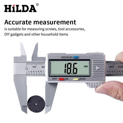 HILDA 0-150mm Vernier Caliper digital Electronic Digital Caliper 6 Inch LCD Micrometer Measuring Tool