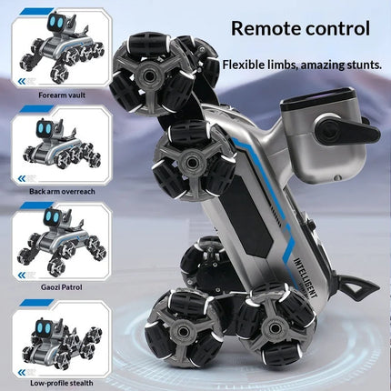 In Stock Intelligent Remote Control Stunt Robot Dog Eight Wheel Electric Mechanical Robot Electronic Pet For Outdoor Hobbyists