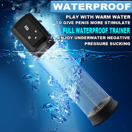 Automatic Male Masturbator , Air Water Extender with 9 Training Pressure and 4 Suction Modes, Adult Sex Toys for Men Erection