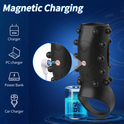 Vibrating Penis Sleeve Cock Ring G Spot Stimulate Vibrator Sex Toys for Men Penis Erection Trainer Delay Ejaculation Sex Toy 18+