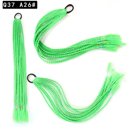 Wholesale European And American Dirty Braids Ponytail For Women Colorful Chemical Fiber Ethnic Style Rubber Band Small Braids