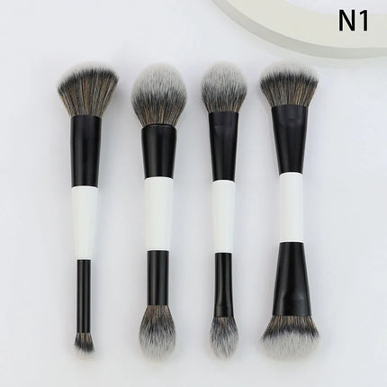 ★★★Double-ended Foundation Brush,Loose Powder, Blush Brush,Highlighter Brush,Beauty Tool,Contour Brush