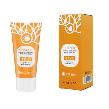 Orange Enzyme Exfoliating Gel Gentle Clean Pore Exfoliator Mild Remove Dead Skin Smooth Texture Hydrate Brighten Vitamin C Cream