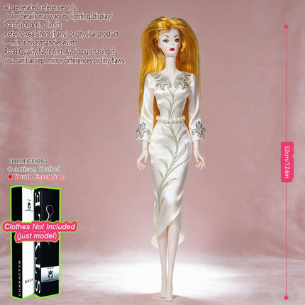 1/6 Scale 12-Joint Premium Figure, 12.6in BJD Doll Changeable Makeup (no clothing)