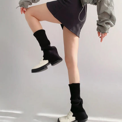 ay Knitted Leggings Sos Women's Autumn Winter College Sle adient JK Small Leggings Slimming Effect Night Study Room