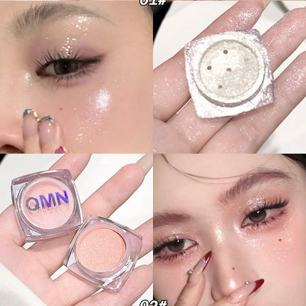 Shimmer Highlighter Powder Fine Sparkling Sequins Pearly Natural Pearlescent Highlight Face Body Brightening Contouring Makeup