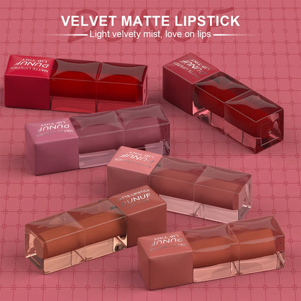 Liquid Velvet Matte Lipstick Long-lasting Waterproof Lip Gloss Lip Glaze Non-Stick Cup Nude Red High Pigment Y2K Christmas Gift