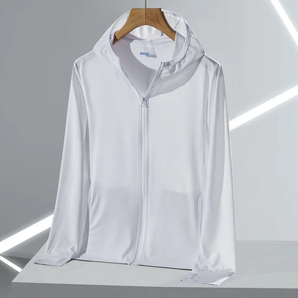 UPF45 UV Sun Protection Clothing Women's Zip Up thin Hoodie Long Sleeve Seatshirt Light Outdoor Fishing Running Hiking Jacket