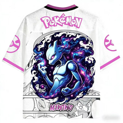 Summer 2026 Pokemon Ghost Ghost Legion No. 69 Baseball Uniform Theme 3D Print Breathable Quick-Drying T-shirt Adult Family Tops