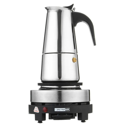 110V/220V Electric Coffee Maker Portable Stainless Steel Mocha Pot Electric Italian Coffee Maker Percolator Heated Coffee Stove