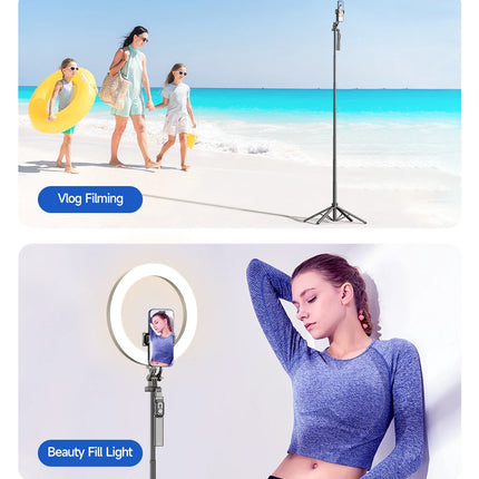 Tripod for Smartphone Light Camera,Tripods Stand with Wireless Bluetooth,Selfie Stick brackets with Phone Holder for Vlog/Video