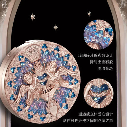 Flower Knows Little Angel Series Cosmetics 4 Color Relief Highlights Matte Shimmer Sense Delicate Contour Palette Makeup
