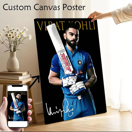 Virat Kohli Cricket Printed Canvas Poster Personalized High Quality Wall Art Paintings for Modern Home Decorations Wand Deko