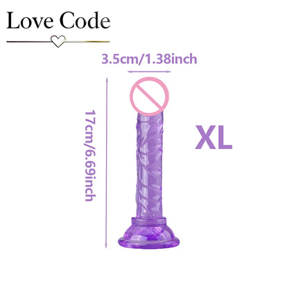 Transparent Dildo Suction Cup Jelly Dick Women Sex Toys Soft Masturbators Penis
