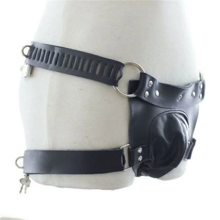 PU/Real Leather Sexy Panties BDSM Bondage  Restraints Penis Cock Cage Male Chastity Devices Belt Erotic Sexy Toys