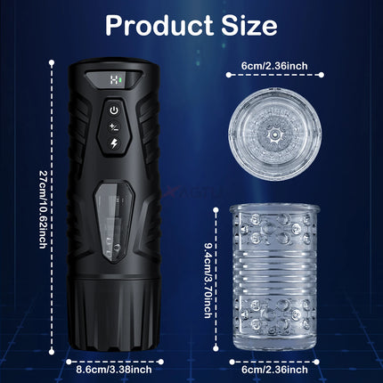 Thrusting Rotating Mastubator Automatic Male Masturbator Cup Pocket Pussy Blowjob Electric Male Piston for Penis Men Sex Toys