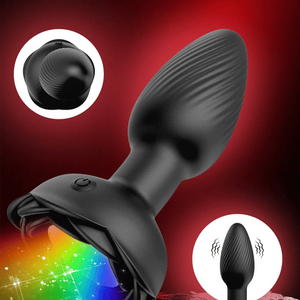 360° Rotation LED Butt Plug for Men Wiggle Vibrating Prostate Massager Gay APP Anal Vibrator Anal Plug Sex Toy for Couples
