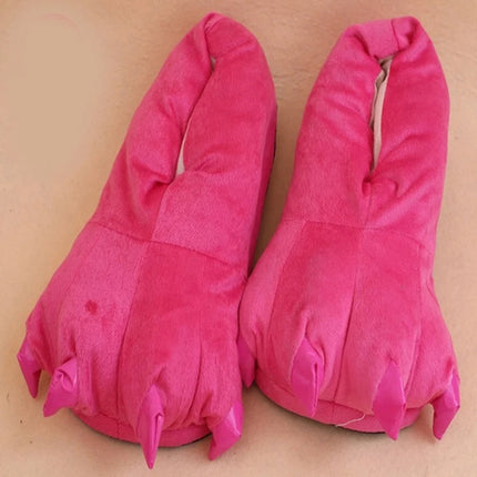 2024 Winter Warm Soft Indoor Floor Slippers Women Men Shoes Paw Funny Animal Christmas Monster Dinosaur Claw Plush Home