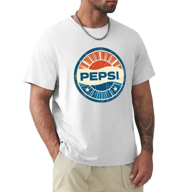 Vintage Pepsi Logo Sun Cracked And Worn Vector Art T-Shirt animal prinfor boys vintage anime shirt blacks t shirts for men