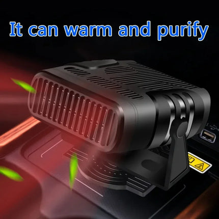 200W Dryer Windshield Defogging Car Heater 12V/24V Heater Portable Defogger Defroster Heating Fan Household Heater 2026 New