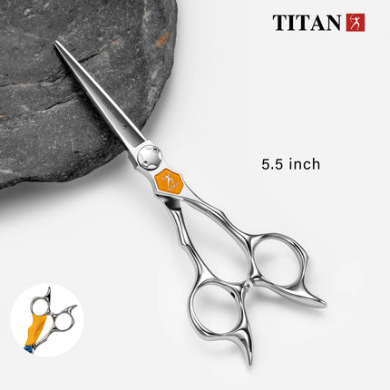 Titan CNC Skill 5.5,6.0inch Hairdress Professional Barber Tools Hair Salon Cutting Thinning Hair Scissors